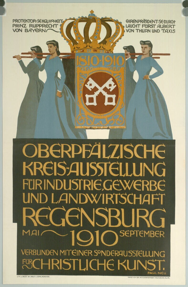 Plakat zur deutschen Revolution von 1910, das eine Gruppe von Menschen und eine Krone zeigt und Text enthält.
