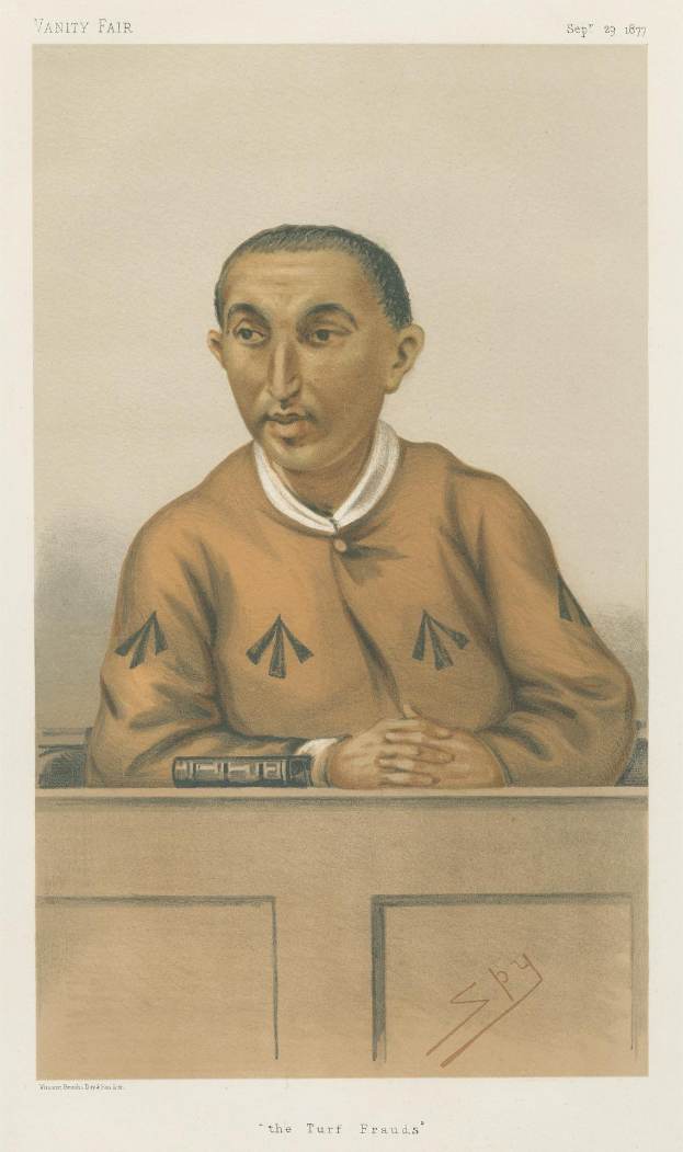 Ein Mann in weißem Hemd und dunkler Hose sitzt an einem Tisch mit gefalteten Händen und zeigt einen ernsten Gesichtsausdruck, mit dem Text "Die Rasenbetrüger" unten.