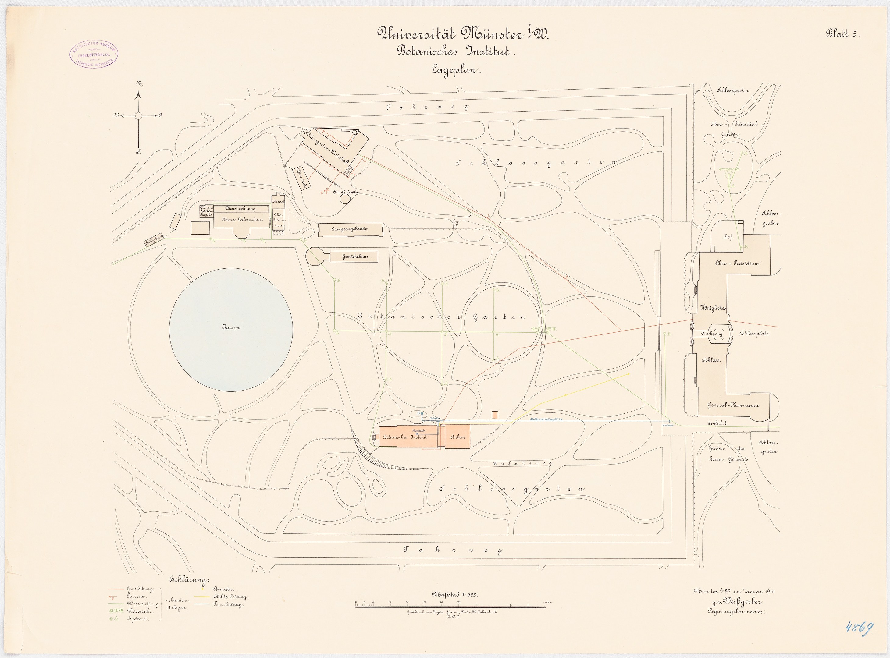 Detailierte Karte von Berlin, Deutschland, die die Universität Münster in ihrer Mitte hervorhebt, einschließlich Gebäude, Straßen und Annehmlichkeiten.